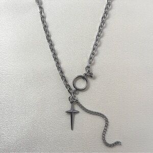 Cross Pendant Necklace for Men Women Streetwear Hip Hop Punk Unisex Necklace